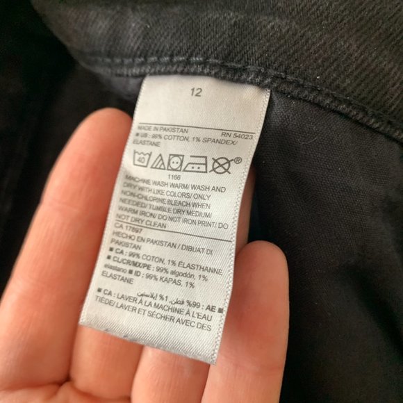 OLD NAVY BLACK SKY-HI STRAIGHT JEANS - Picture 4 of 4